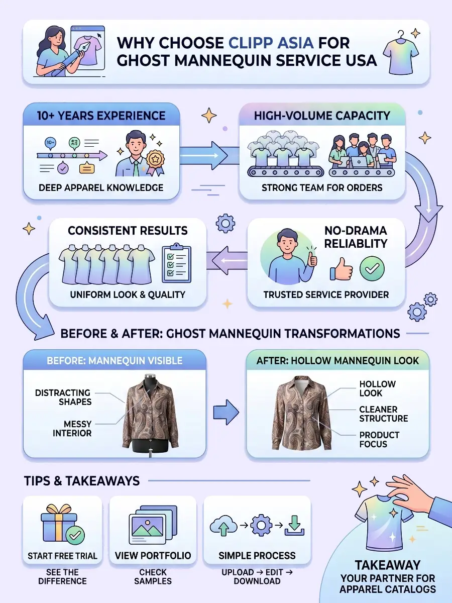 Why Choose Clipp Asia for Ghost Mannequin Service USA