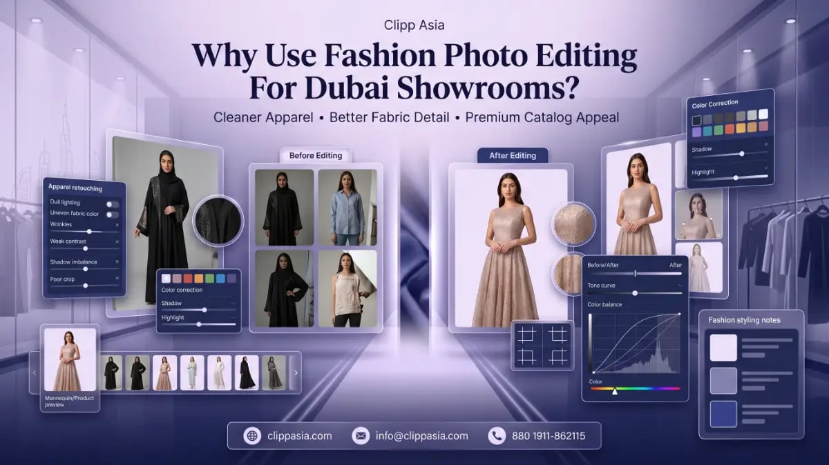 Why Use Fashion Photo Editing For Dubai Showrooms?